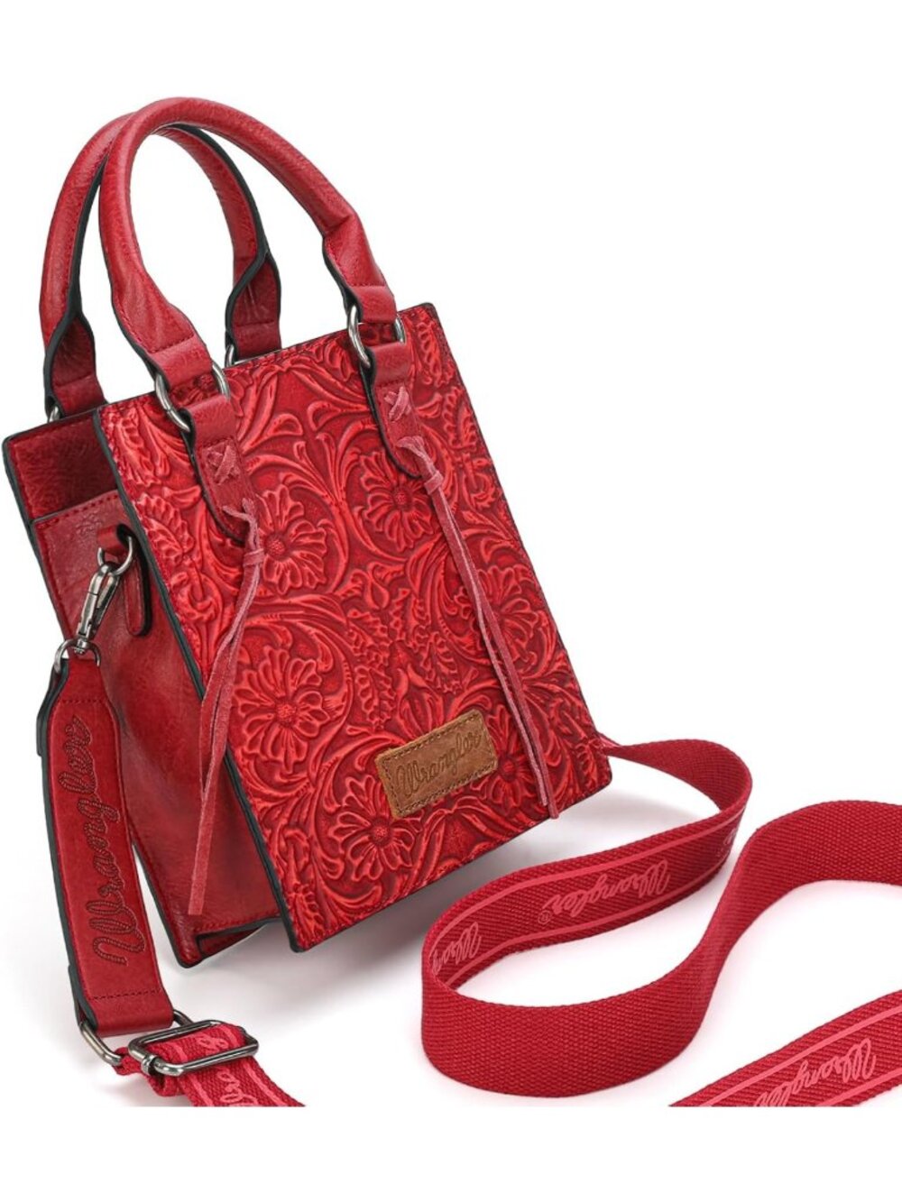 Stylish Embossed Crossbody Purse for Women | Fringe Handbag & Western Mini Tote - Picture 4 of 6